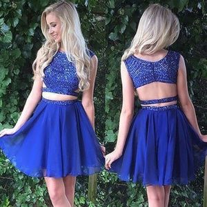 Homecoming Dress - Navy Blue 2 piece